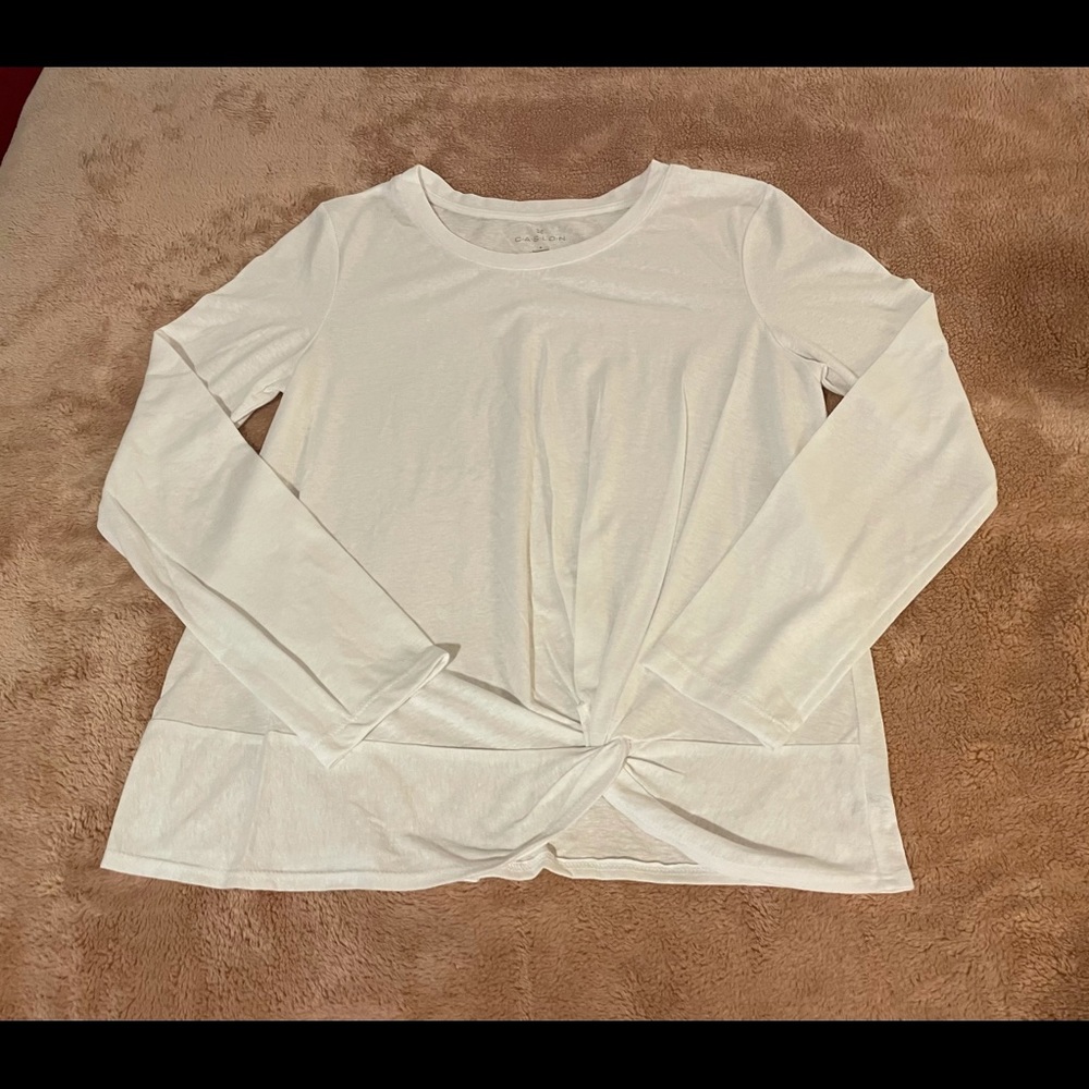 Caslon white long sleeve tee